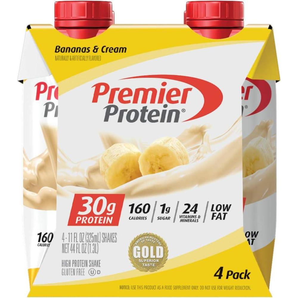 imagePremier Protein 30g Shakes Bananas and Cream 44 Fl Oz Pack of 4
