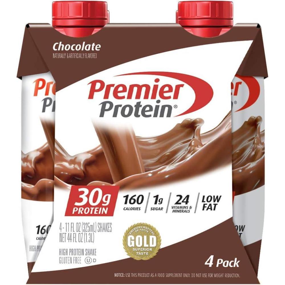 imagePremier Protein Shake Chocolate 30g Protein 1g Sugar 24 Vitamins ampamp Minerals Nutrients to Support Immune Health 4 Count 44 Fl Oz