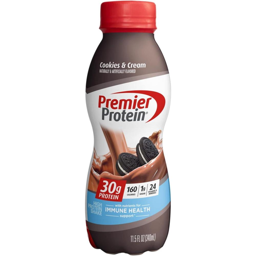 imagePremier Protein Shake Cookies ampamp Cream 30g Protein 1g Sugar 24 Vitamins ampamp Minerals Nutrients to Support Immune Health 115 fl oz