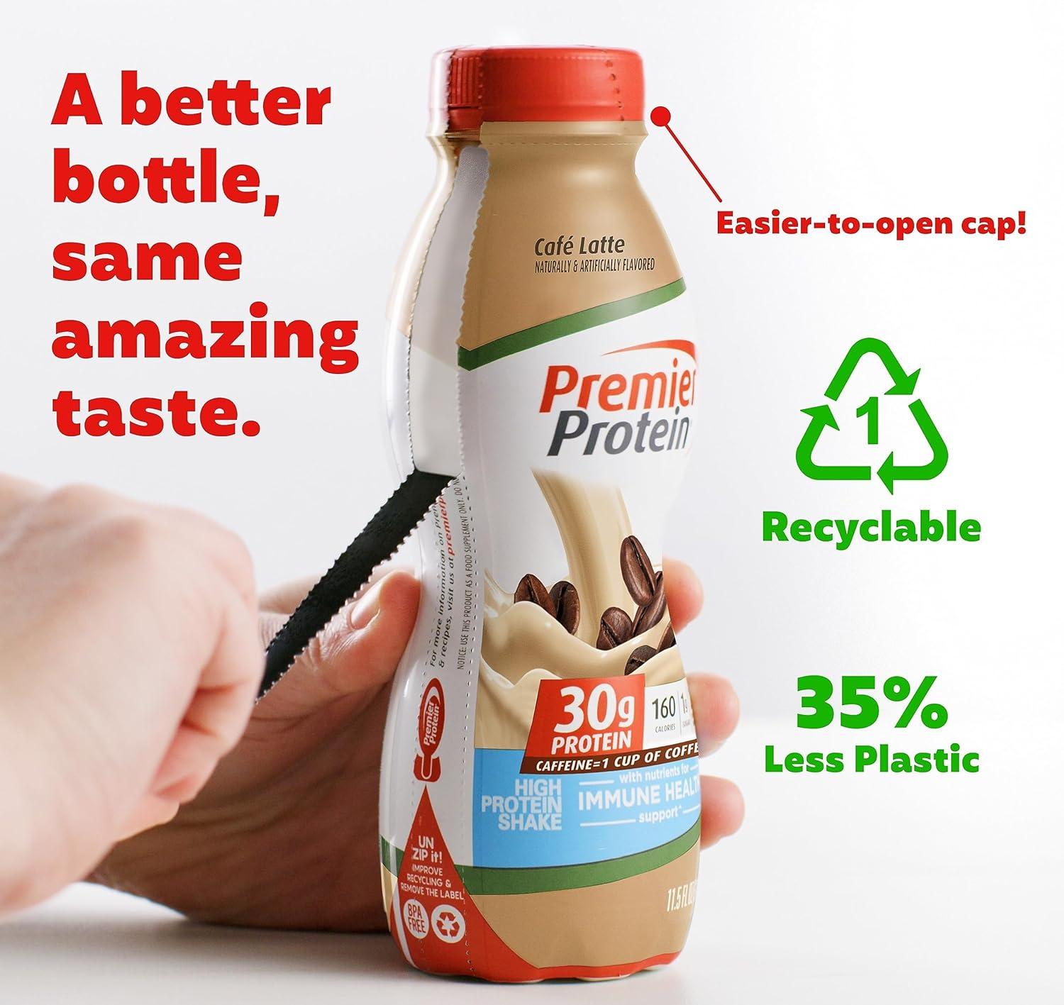 imagePremier Protein Shake Caf Latte 30g Protein 1g Sugar 24 Vitamins ampamp Minerals Nutrients to Support Immune Health 115 fl oz115 Fl Oz Pack of 1