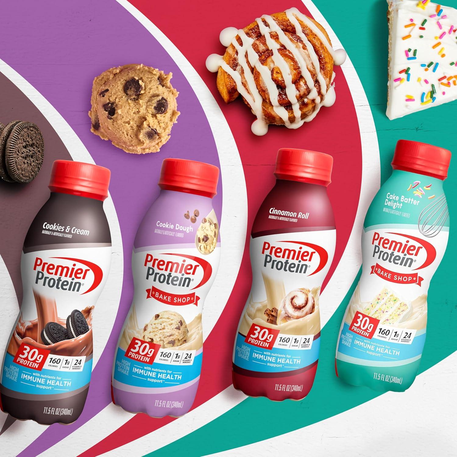 imagePremier Protein Shake Cookie Dough 30g Protein 1g Sugar 24 Vitamins ampamp Minerals Nutrients to Support Immune Health 115 fl oz