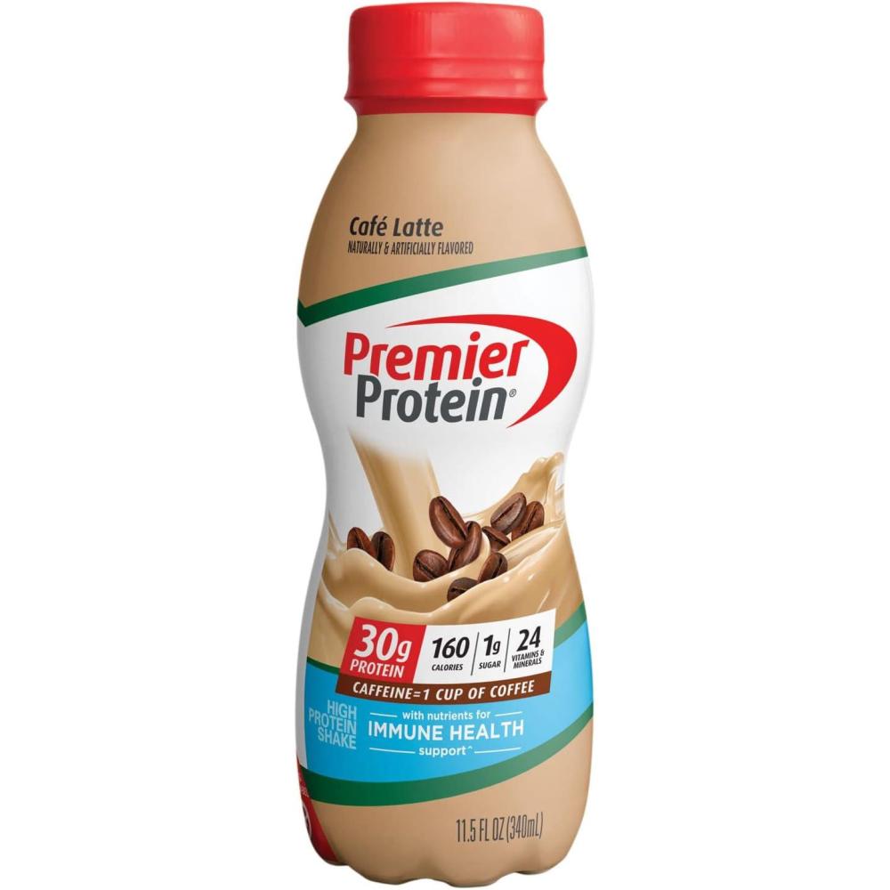 imagePremier Protein Shake Caf Latte 30g Protein 1g Sugar 24 Vitamins ampamp Minerals Nutrients to Support Immune Health 115 fl oz115 Fl Oz Pack of 1