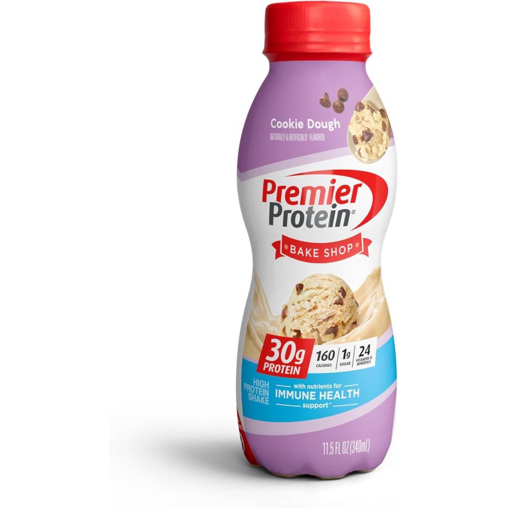 imagePremier Protein Shake Cookie Dough 30g Protein 1g Sugar 24 Vitamins ampamp Minerals Nutrients to Support Immune Health 115 fl oz