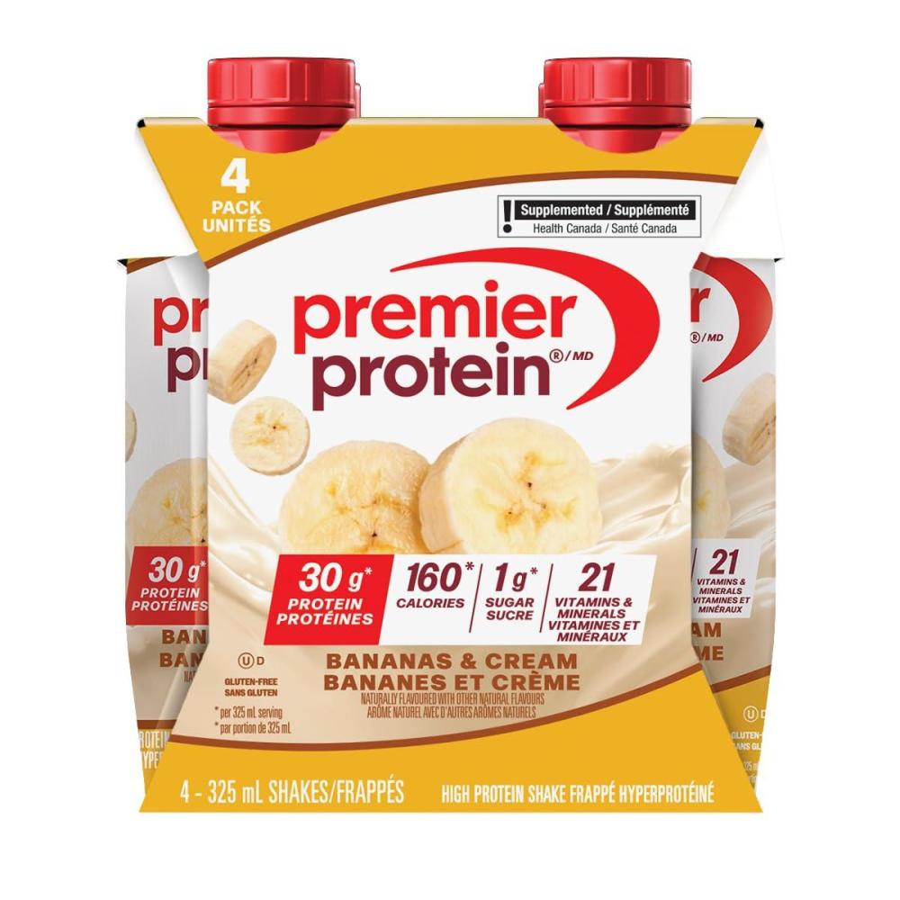 imagePremier Protein Shake Cookie Dough 30g Protein 1g Sugar 24 Vitamins ampamp Minerals to Support Immune Health Pack of 4 Packaging May VaryBanana
