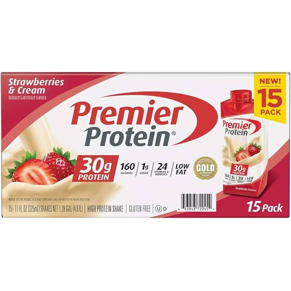 imagePremier Protein Shake Cookie Dough 30g Protein 1g Sugar 24 Vitamins ampamp Minerals to Support Immune Health Pack of 4 Packaging May VaryCream