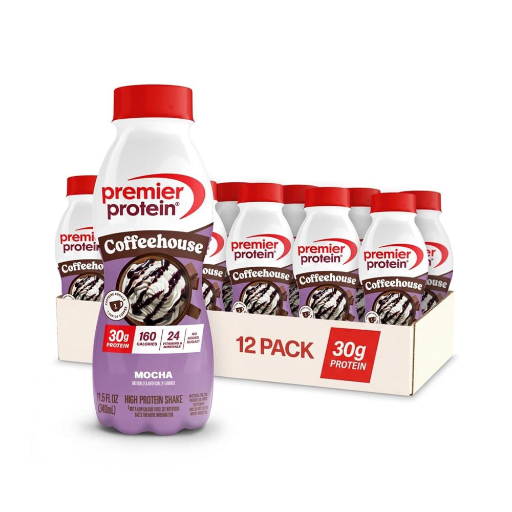 imagePremier Protein Shake COFFEEHOUSE Caramel Macchiato 30g Protein No Added Sugar 24 Vitamins ampamp Minerals to Support Immune Health 115 fl oz 12 PackMocha