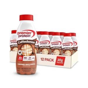 Premier Protein Shake COFFEEHOUSE, Caramel Macchiato, 30g Protein, No Added Sugar, 24 Vitamins & Minerals to Support Immune Health, 11.5 fl oz, 12 Pack(Caramel Macchiato)