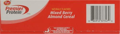 image:imagePremier Protein Mixed Berry Almond cereal high protein cereal protein rich breakfast or snack made with real berries and almonds 30 Ounce 1 CountMixed Berry