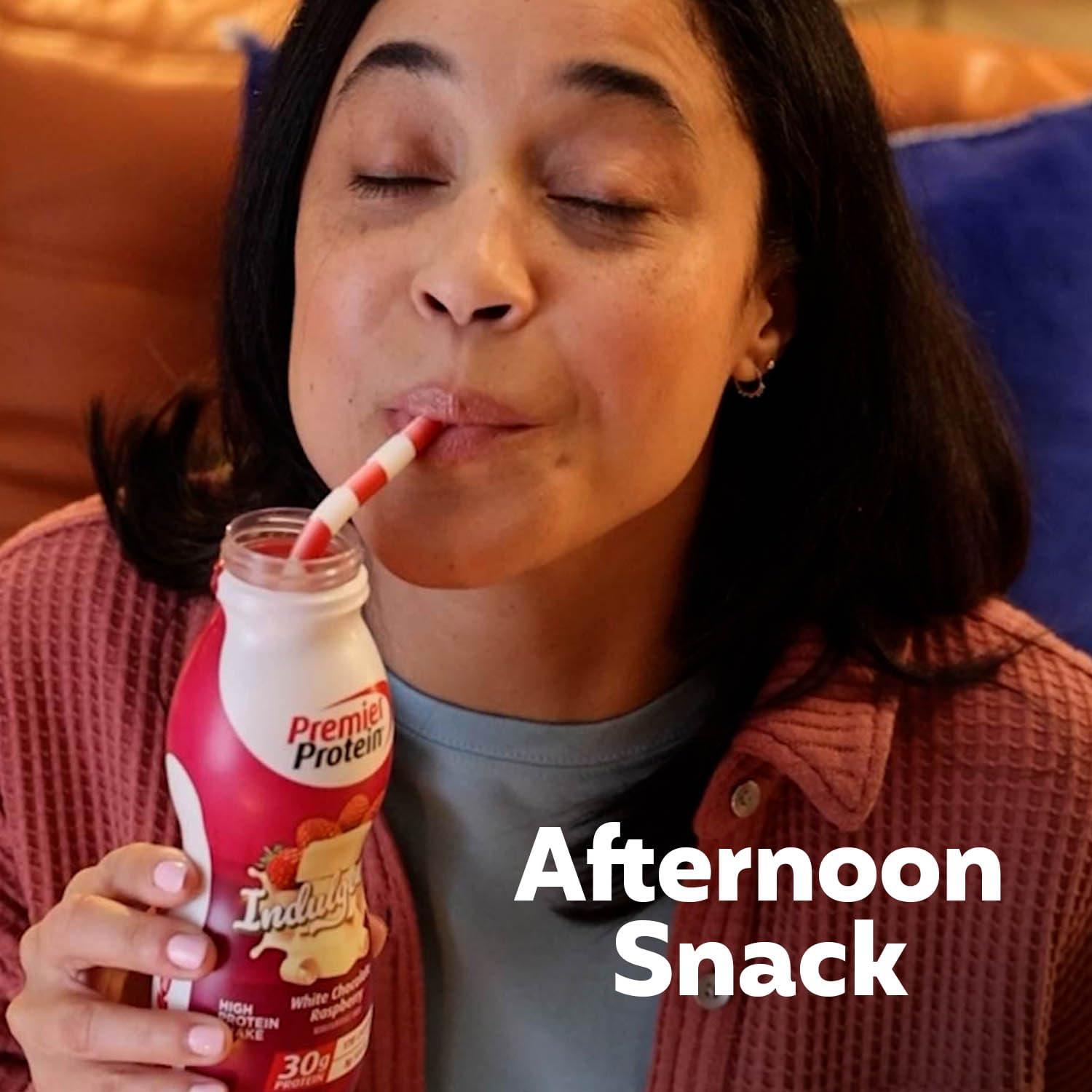 image:imagePremier Protein Shake INDULGENCE White Chocolate Raspberry 30g Protein 170 Calories 3g Sugar 11 fl oz 12 PackWhite Chocolate Raspberry