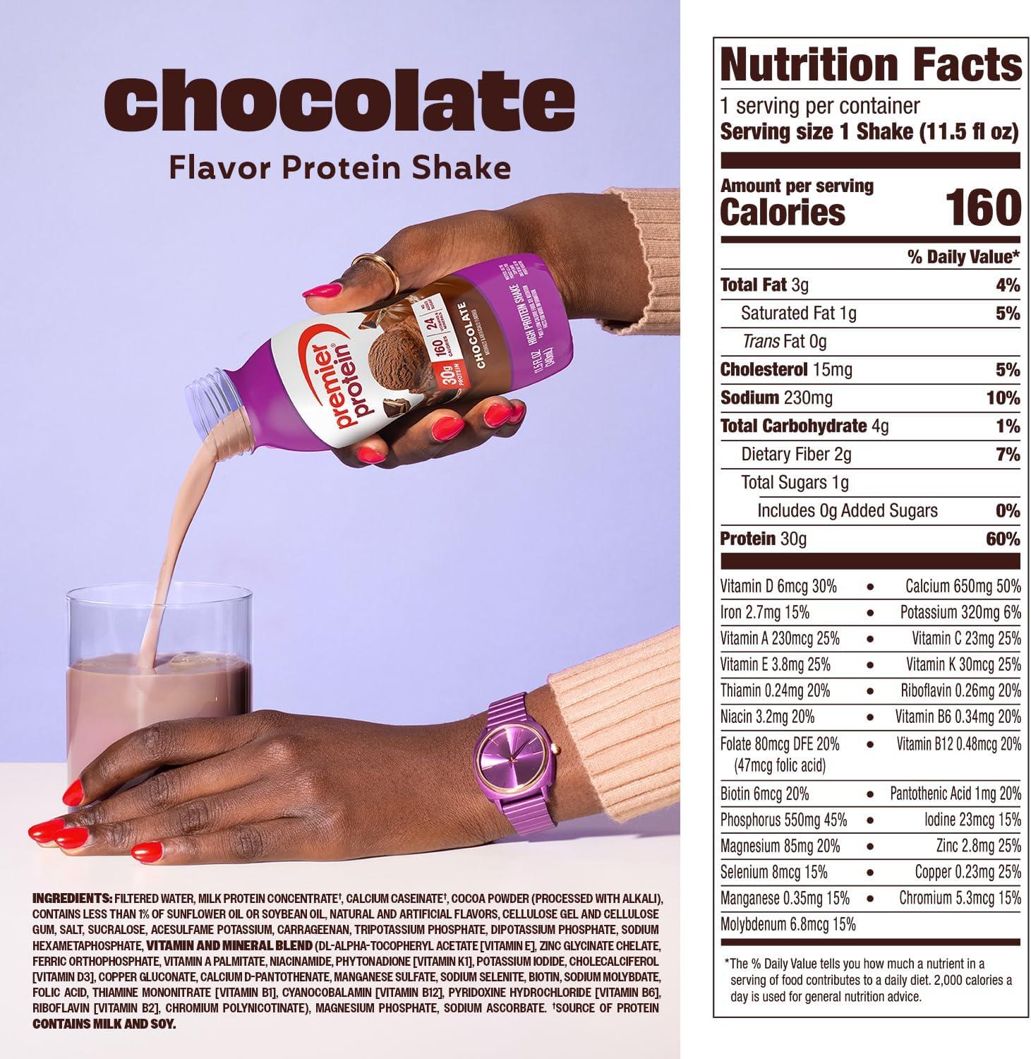 image:imagePremier Protein Shake LIMITED EDITION Salted Caramel Popcorn 30g Protein 1g Sugar 24 Vitamins amp Minerals to Support Immune Health 115 fl oz 12 PackChocolate