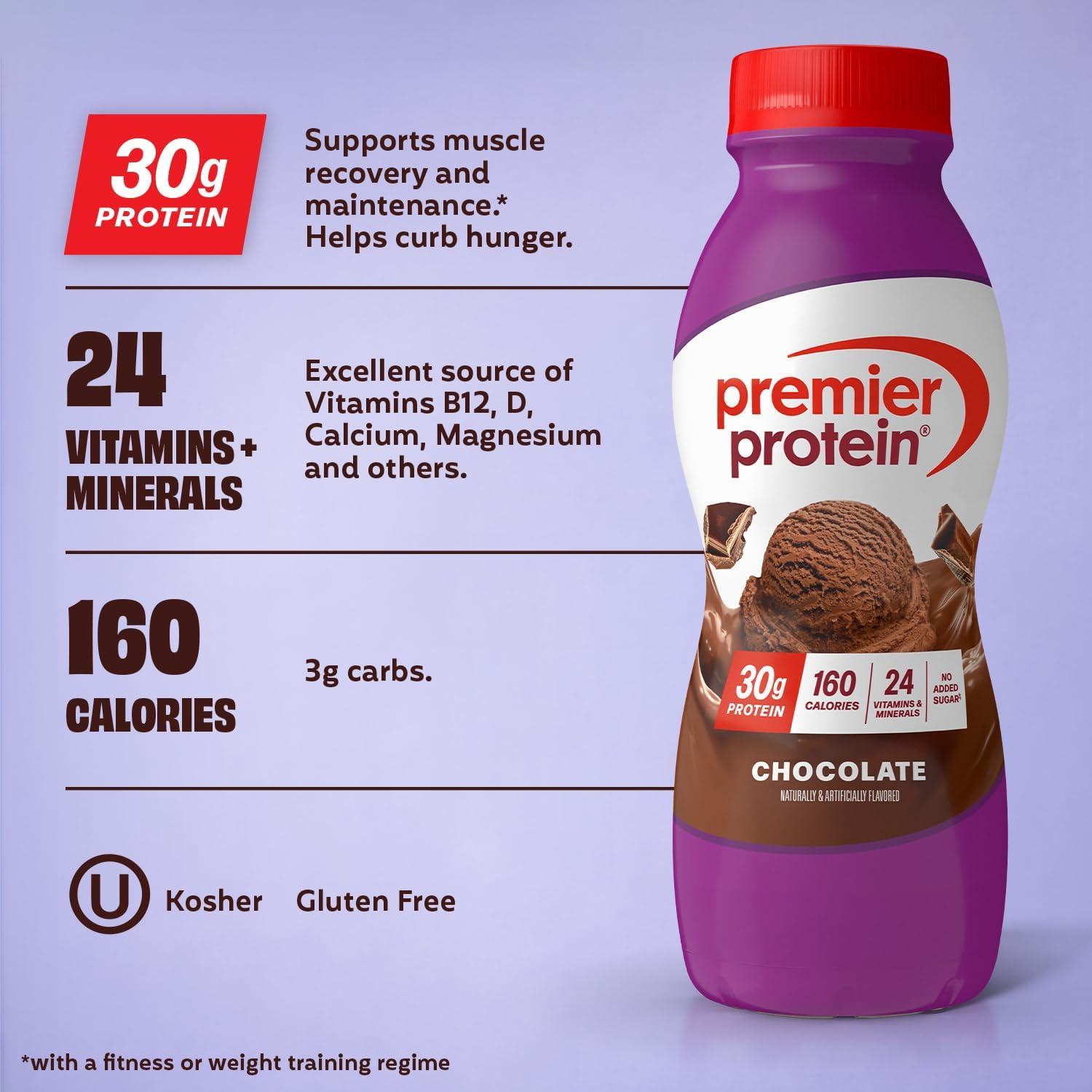 image:imagePremier Protein Shake LIMITED EDITION Salted Caramel Popcorn 30g Protein 1g Sugar 24 Vitamins amp Minerals to Support Immune Health 115 fl oz 12 PackChocolate