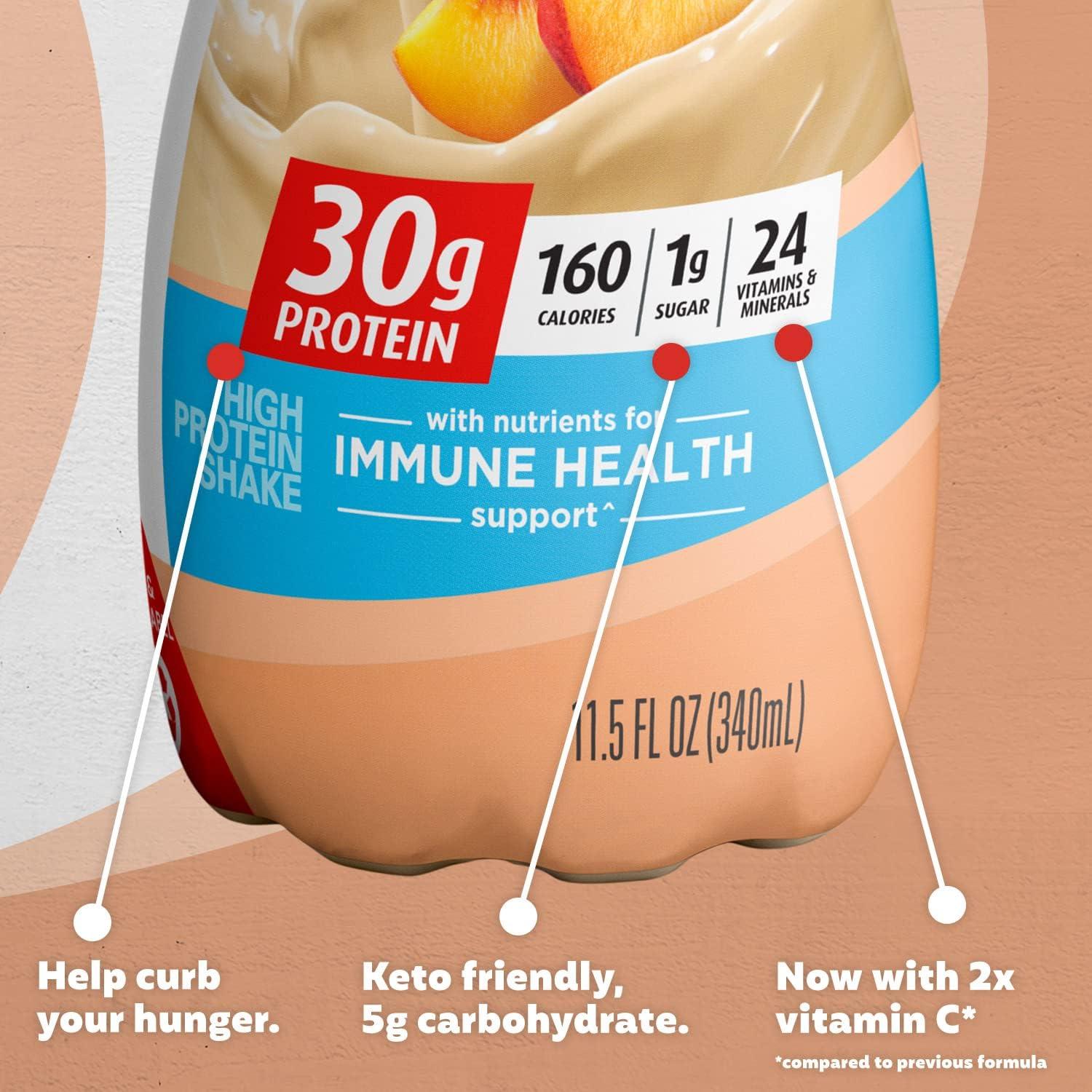 image:imagePremier Protein Shake LIMITED EDITION Salted Caramel Popcorn 30g Protein 1g Sugar 24 Vitamins amp Minerals to Support Immune Health 115 fl oz 12 PackPeaches Cream