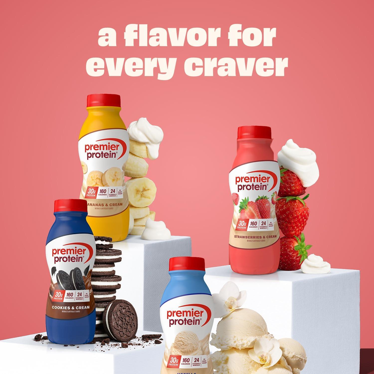 image:imagePremier Protein Shake LIMITED EDITION Salted Caramel Popcorn 30g Protein 1g Sugar 24 Vitamins amp Minerals to Support Immune Health 115 fl oz 12 PackStrawberries Cream