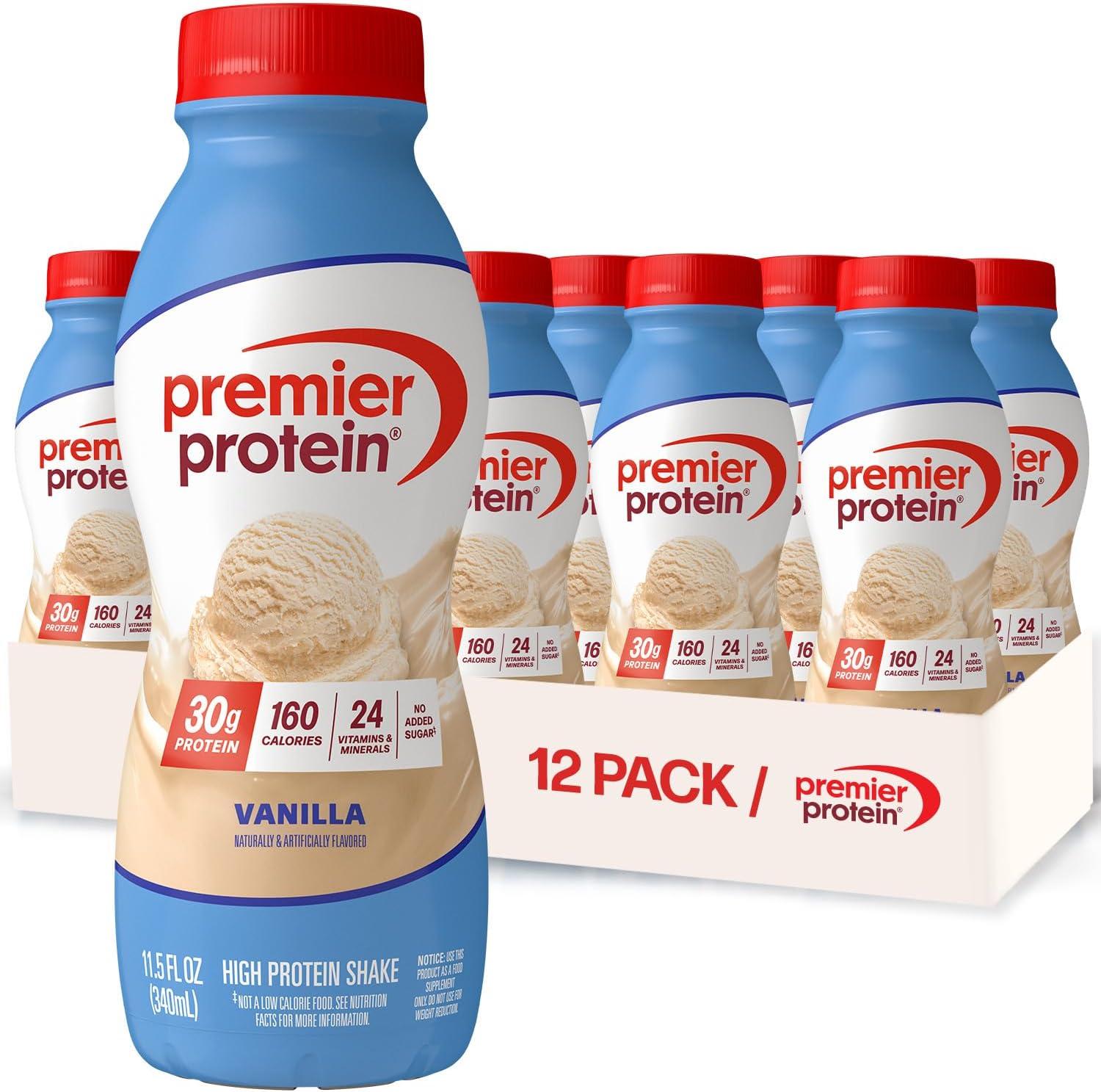 image:imagePremier Protein Shake LIMITED EDITION Salted Caramel Popcorn 30g Protein 1g Sugar 24 Vitamins amp Minerals to Support Immune Health 115 fl oz 12 PackVanilla