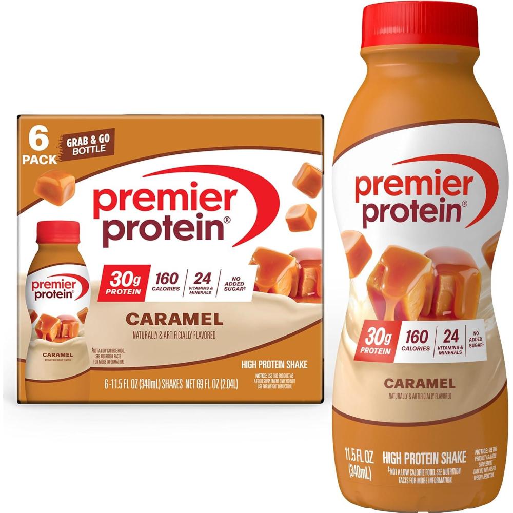 image:imagePremier Protein Shake LIMITED EDITION Salted Caramel Popcorn 30g Protein 1g Sugar 24 Vitamins amp Minerals to Support Immune Health 115 fl oz 12 PackCaramel