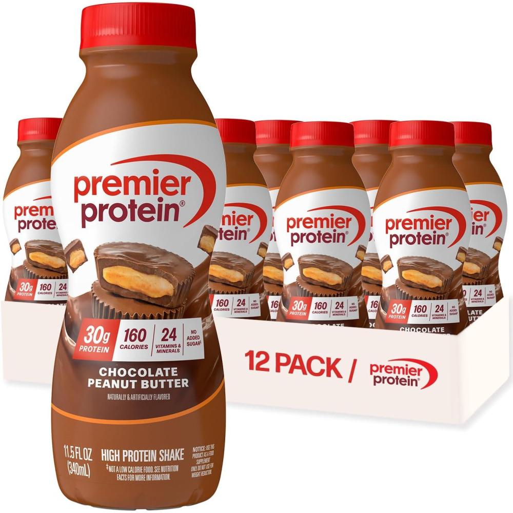 image:imagePremier Protein Shake LIMITED EDITION Salted Caramel Popcorn 30g Protein 1g Sugar 24 Vitamins amp Minerals to Support Immune Health 115 fl oz 12 PackChocolate Peanut Butter