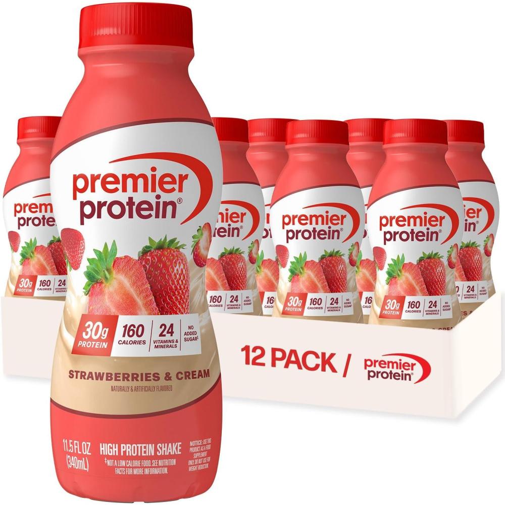 image:imagePremier Protein Shake LIMITED EDITION Salted Caramel Popcorn 30g Protein 1g Sugar 24 Vitamins amp Minerals to Support Immune Health 115 fl oz 12 PackStrawberries Cream