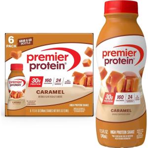Premier Protein Shake, LIMITED EDITION Salted Caramel Popcorn, 30g Protein, 1g Sugar, 24 Vitamins & Minerals to Support Immune Health, 11.5 fl oz, 12 Pack(Caramel)