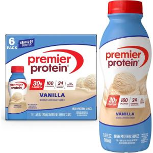 Premier Protein Shake, LIMITED EDITION Salted Caramel Popcorn, 30g Protein, 1g Sugar, 24 Vitamins & Minerals to Support Immune Health, 11.5 fl oz, 12 Pack(Vanilla)