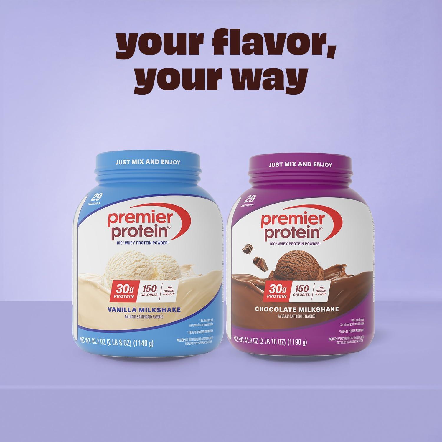 image:imagePremier Protein Powder Strawberry Milkshake 30g Protein No Added Sugar 100 Whey Protein Keto Friendly Soy amp Gluten Free 245 oz 17 ServingsChocolate
