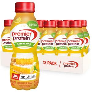 Premier Protein Shake, LIMITED EDITION Orange Cream Swirl, 30g Protein, No Added Sugar, 24 Vitamins & Minerals to Support Immune Health, 11.5 fl oz, 12 Pack(Limited Edition: Lemon Bar)