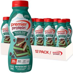 Premier Protein Shake, LIMITED EDITION Orange Cream Swirl, 30g Protein, No Added Sugar, 24 Vitamins & Minerals to Support Immune Health, 11.5 fl oz, 12 Pack(Limited Edition: Winter Mint Chocolate)