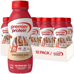 Premier Protein Shake, LIMITED EDITION Orange Cream Swirl, 30g Protein, No Added Sugar, 24 Vitamins & Minerals to Support Immune Health, 11.5 fl oz, 12 Pack(Cinnamon Roll)