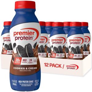 Premier Protein Shake, LIMITED EDITION Orange Cream Swirl, 30g Protein, No Added Sugar, 24 Vitamins & Minerals to Support Immune Health, 11.5 fl oz, 12 Pack(Cookies & Cream)